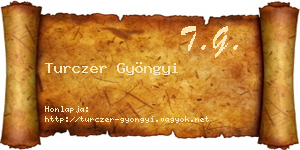 Turczer Gyöngyi névjegykártya